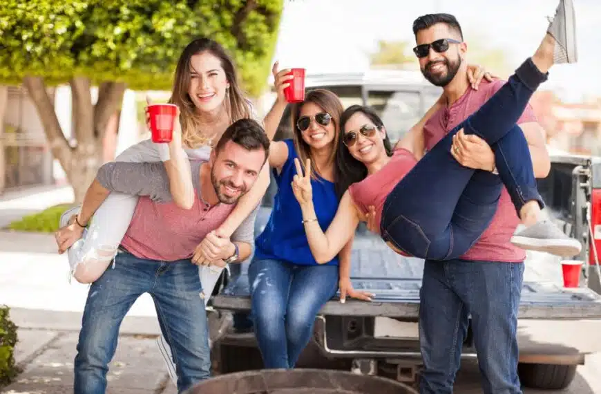 friends at a tailgate