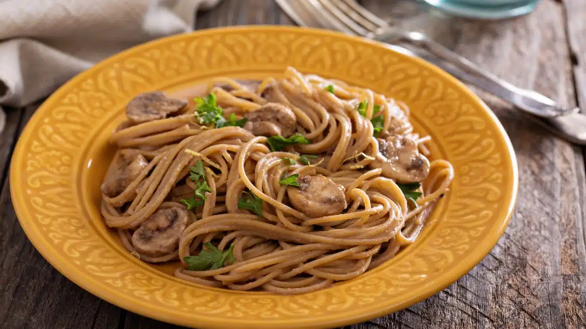 Creamy Mushroom Tagliatelle