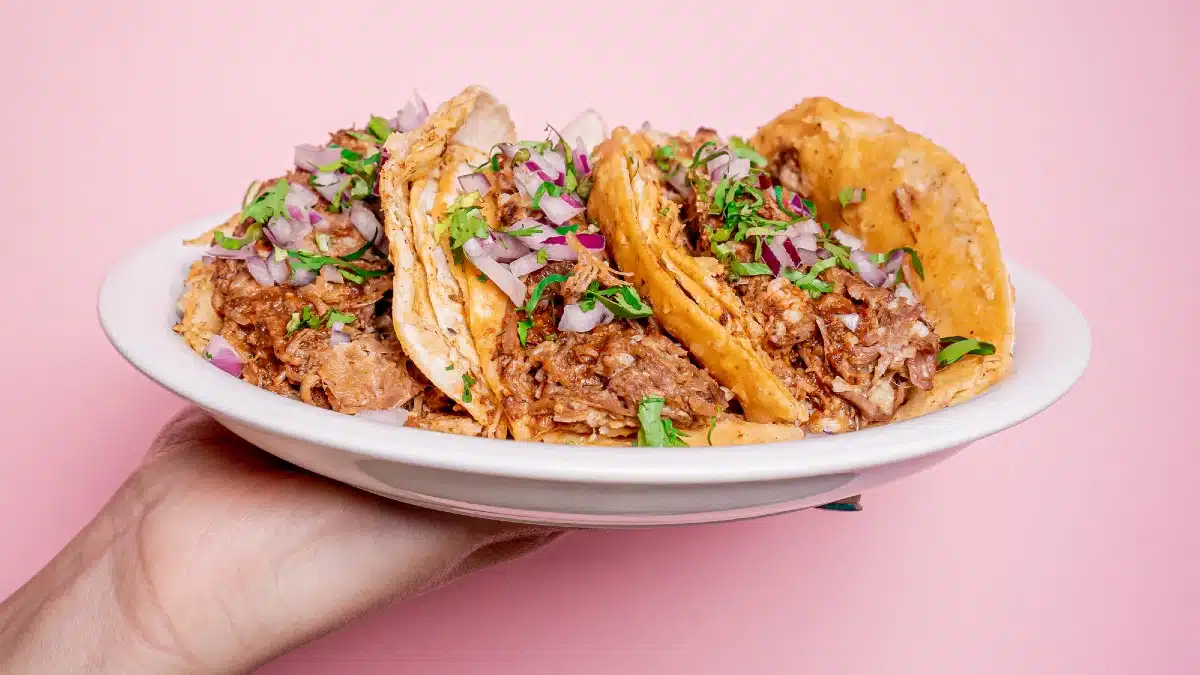Exquisite Mexican birria tacos