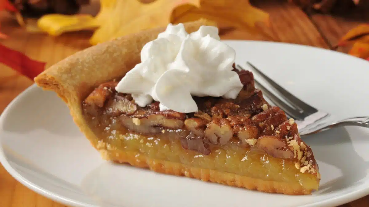 Pecan Pie with wipped cream
