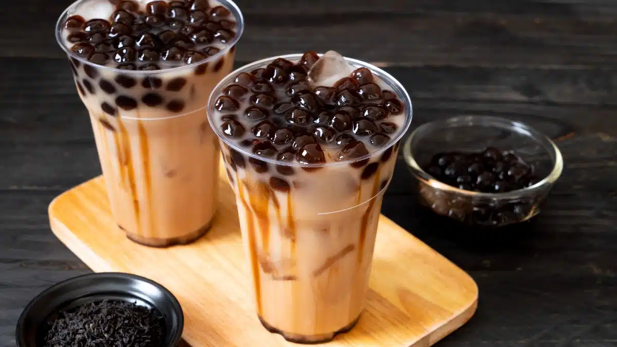 Taiwan milk tea with bubble