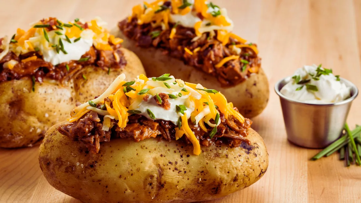 Baked Potato with High-Fat Toppings