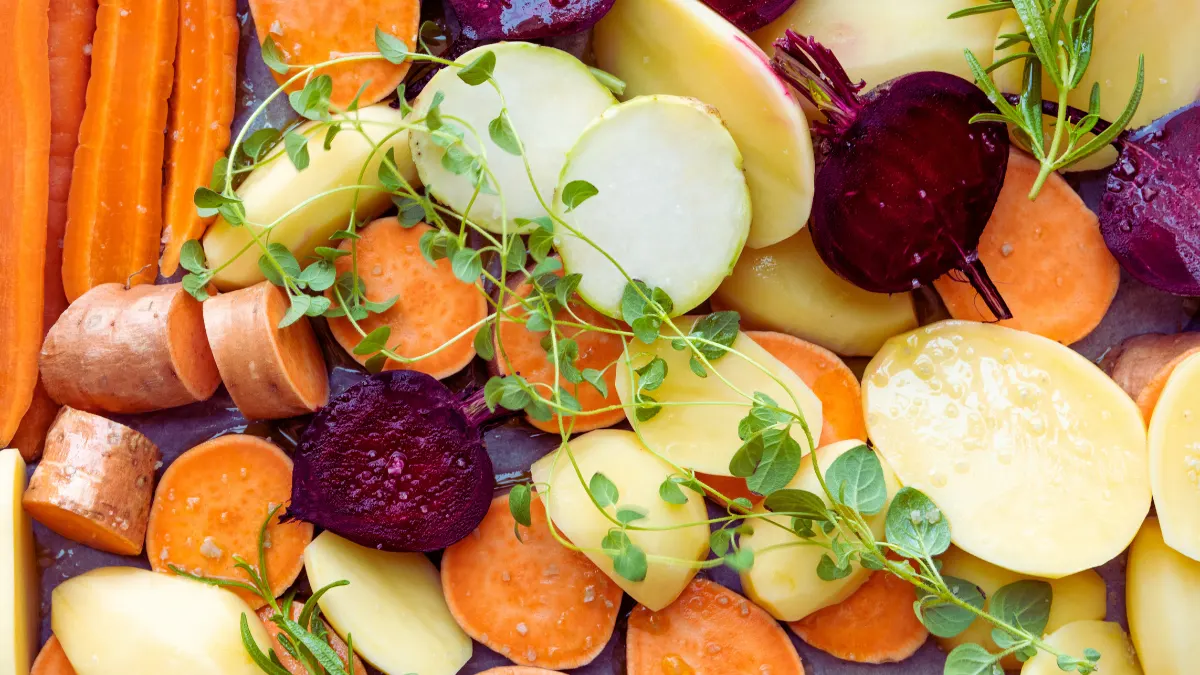 Carotenoid-rich foods (Sweet Potatoes, Carrots)