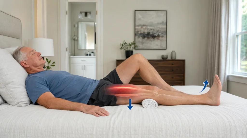 How to Perform a Quadriceps Set in Bed
