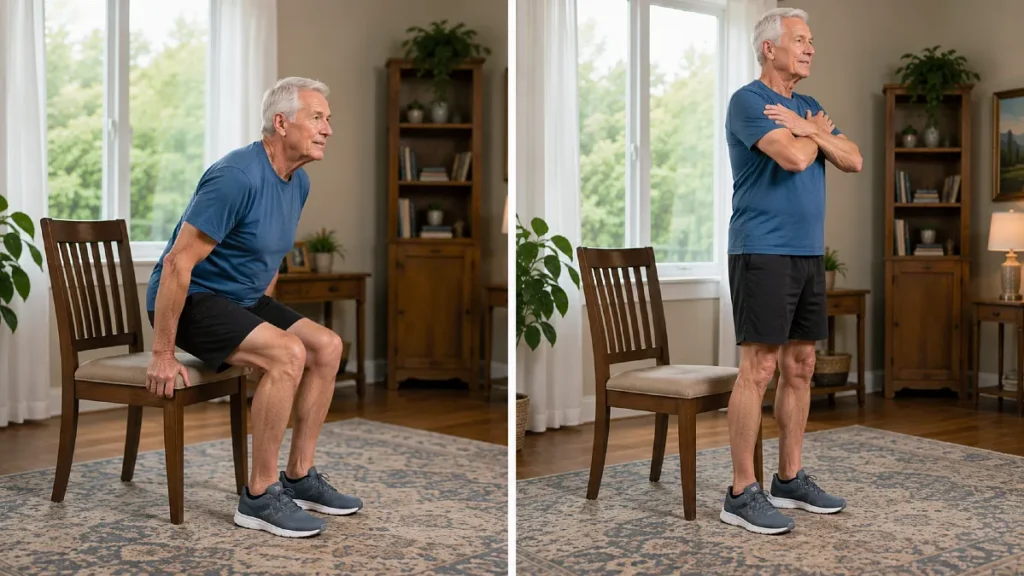 Chair Stands to Rebuild Leg Strength