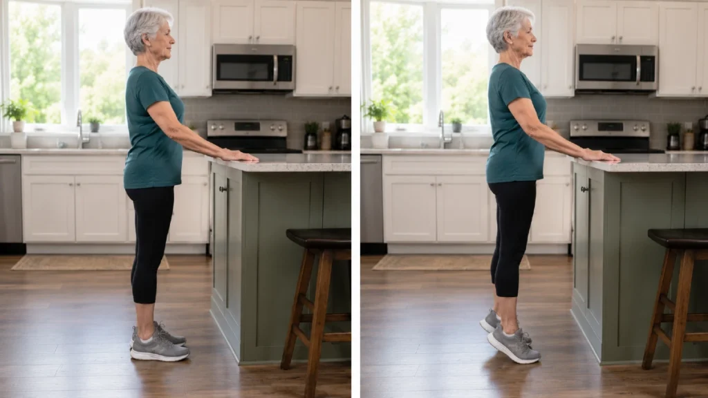 Supported Calf Raises for a Stronger Push Off