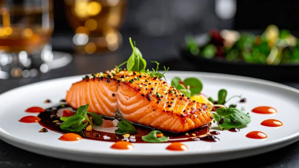 A Mediterranean Salmon and Greens Plate