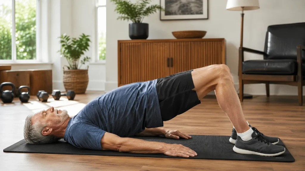 A Small Bridge Strengthens The Hips Without Heavy Equipment