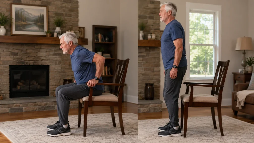 Supported Sit To Stand Rebuilds Everyday Leg Strength